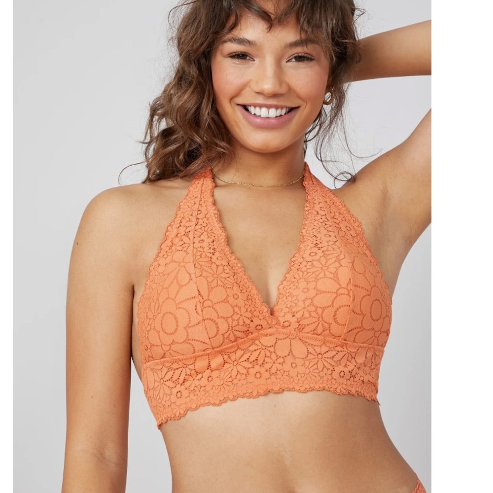 Louvlette SUNNY LACE Padded Halter Bralette
